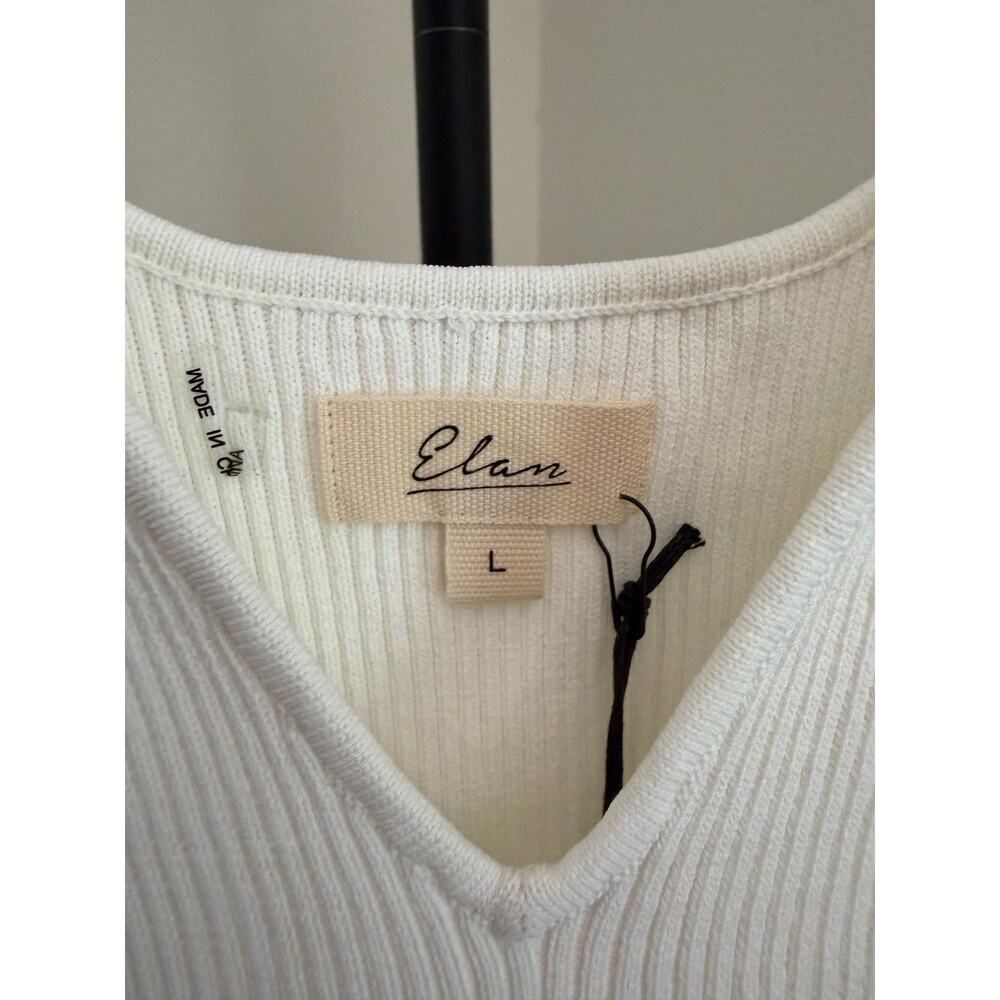 New Elan Rhodes dress sand & white combo size L - Picture 6 of 7